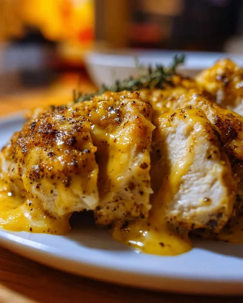 Delicious Instant Pot lemon chicken served with herbs and lemon slices