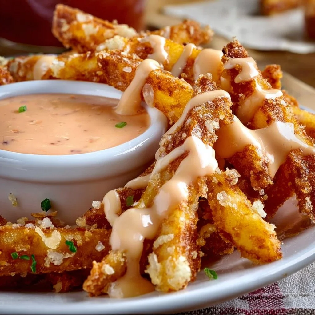 Delicious homemade fry sauce served with crispy fries