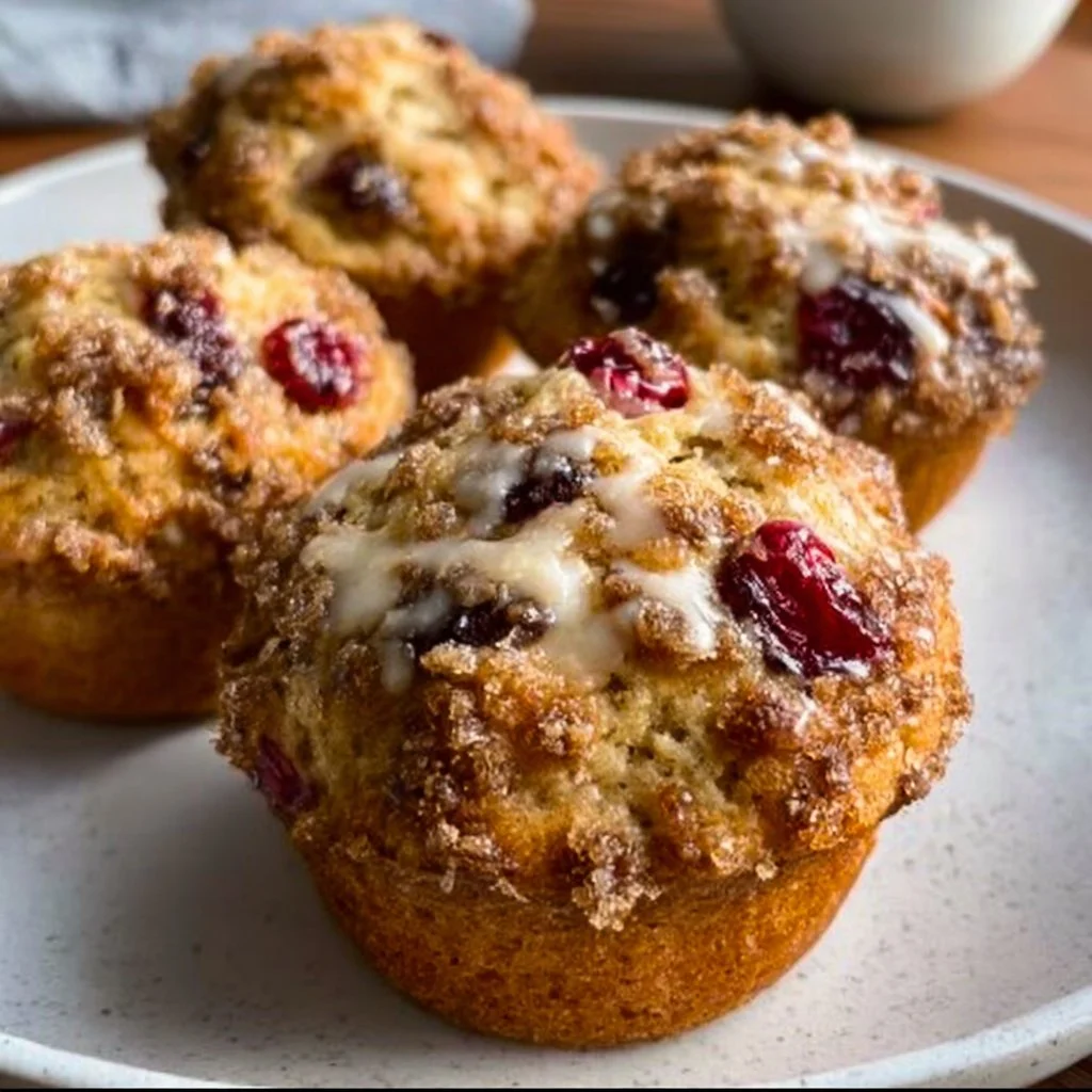 Ina Garten's delicious cranberry muffins baked fresh