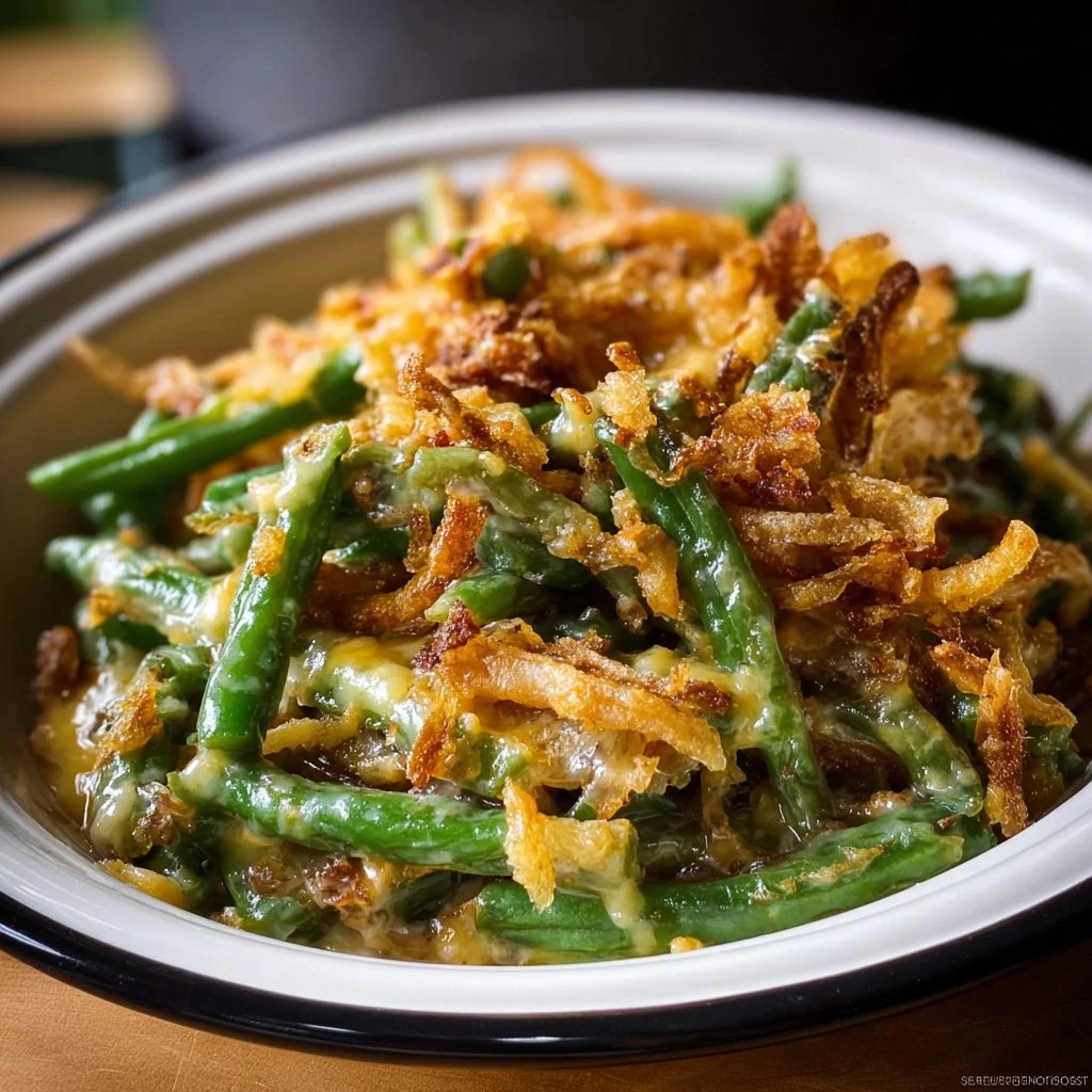 Easy 4-ingredient green bean casserole dish for family meals