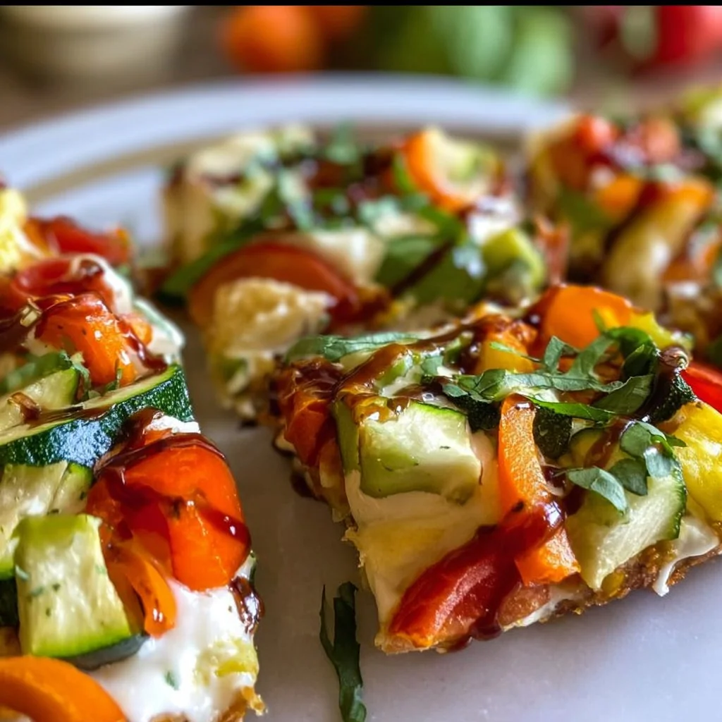 Delicious Vegetable Pizza appetizers served on a platter