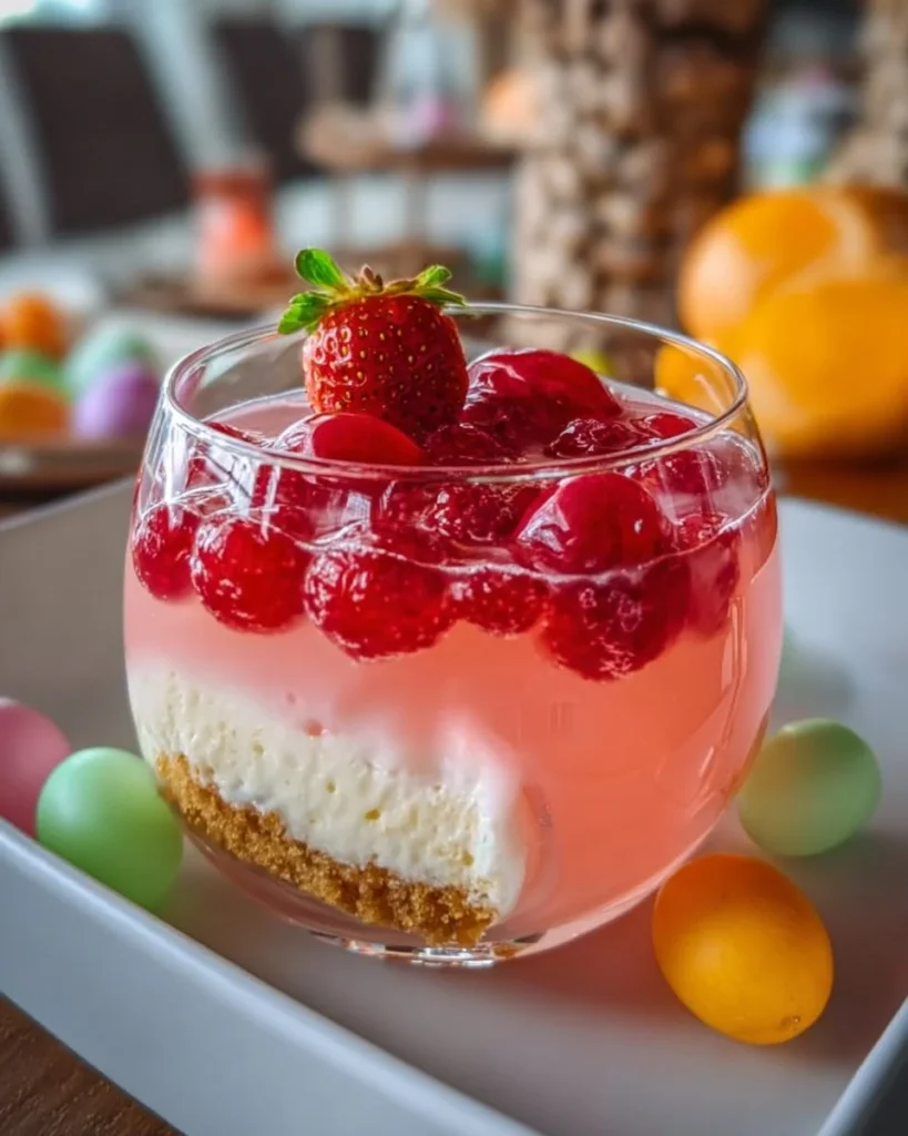 Refreshing pink punch in a glass with fruits and ice cubes