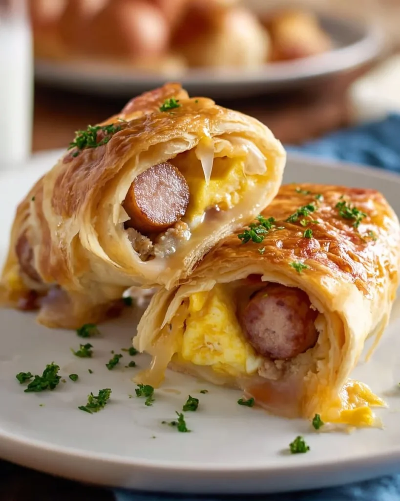Delicious sausage egg breakfast roll-ups for a quick morning meal