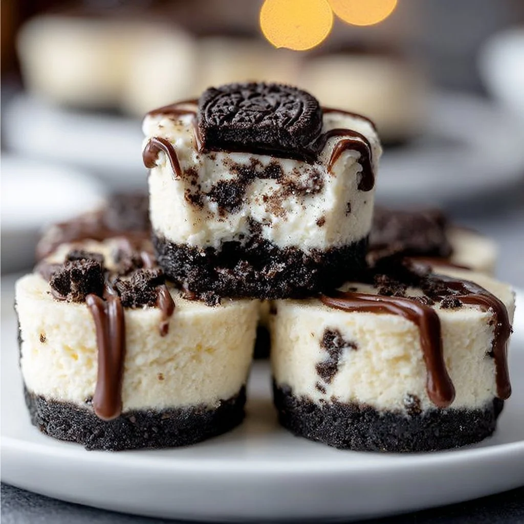 Delicious Oreo Cheesecake Bites served on a platter