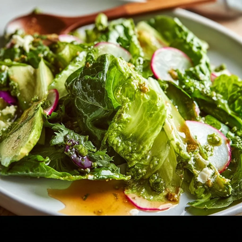 Fresh Butter Lettuce Salad with vibrant vegetables and dressing