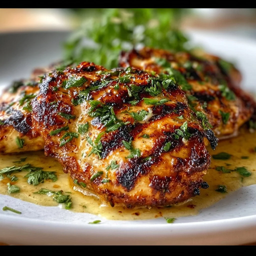 Delicious easy grilled chicken on a barbecue grill
