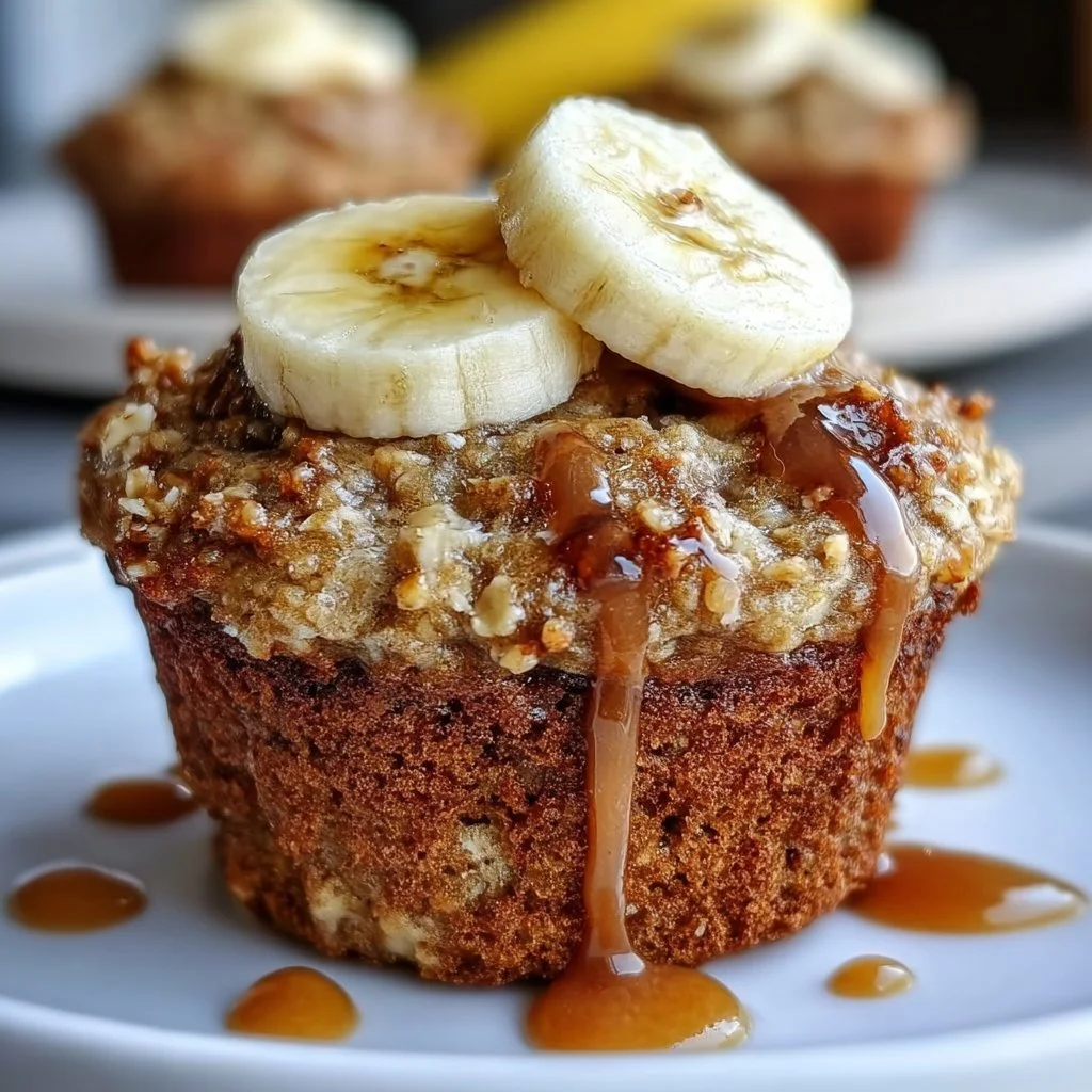 Healthy banana oatmeal muffins baked to perfection, perfect for breakfast.