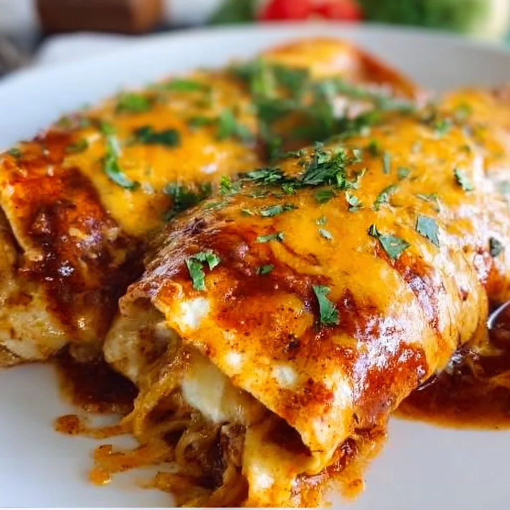 Delicious healthy chicken enchiladas served with fresh toppings