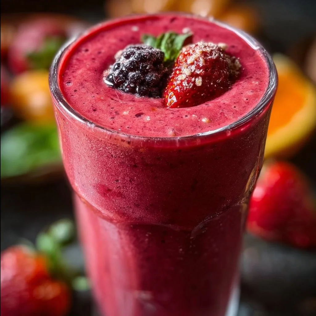 A colorful assortment of homemade fruit smoothies in glasses, showcasing vibrant fruits.