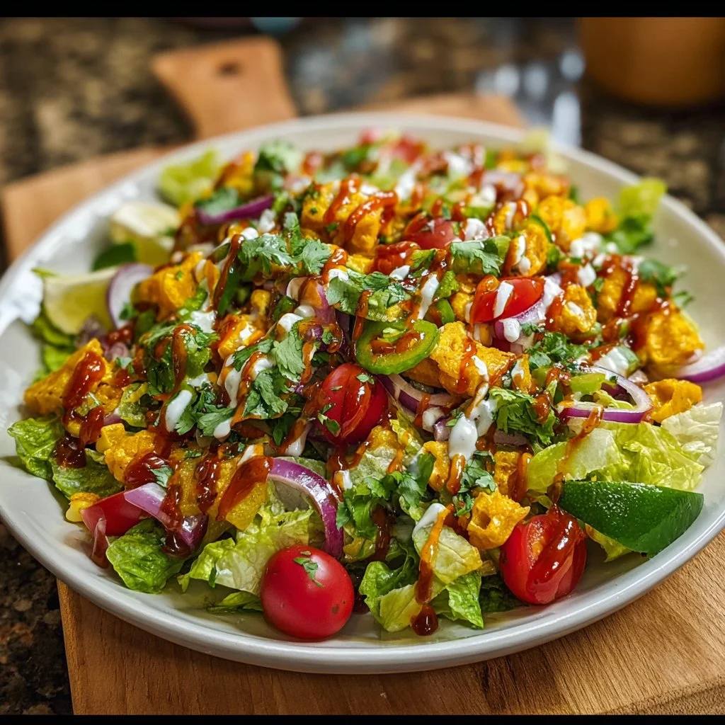 Vibrant Mexican Chopped Salad with fresh vegetables and dressing