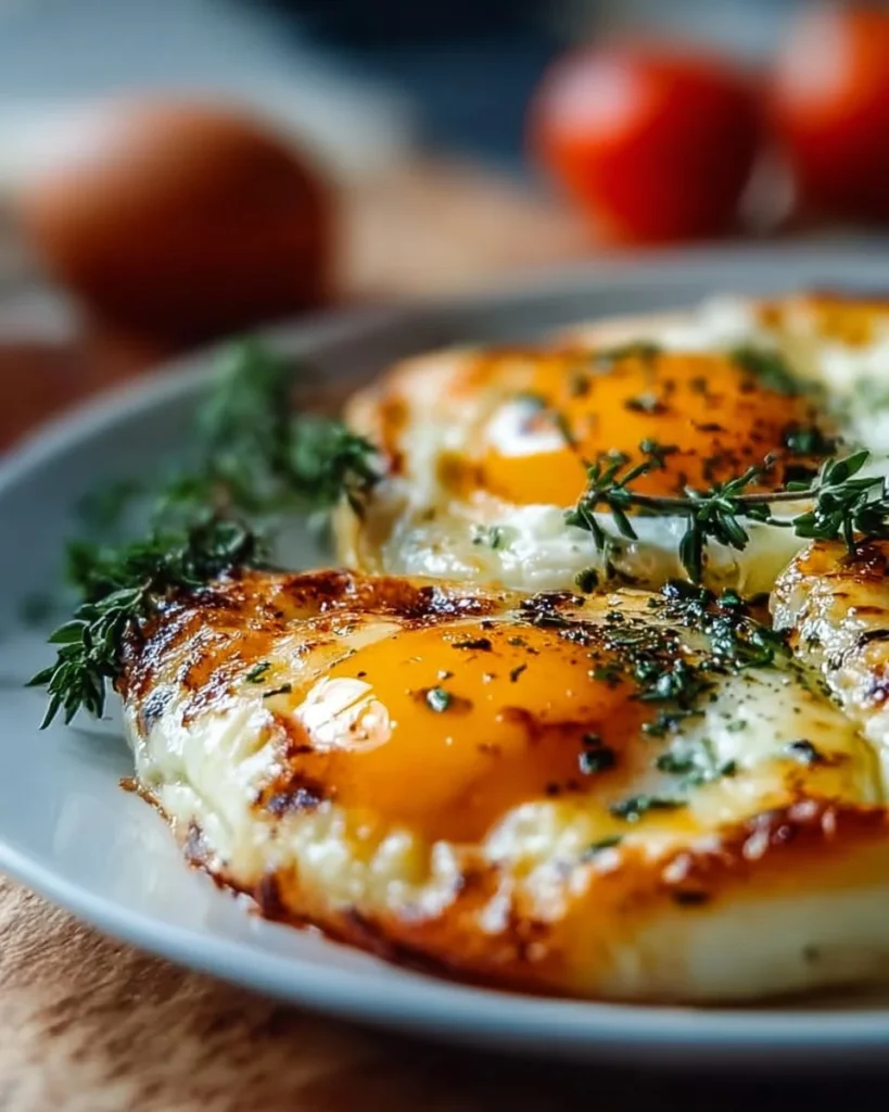 Baked cottage cheese eggs served on a plate, rich in protein and flavor.