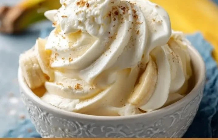 Delicious Ninja Creami banana ice cream served in a bowl