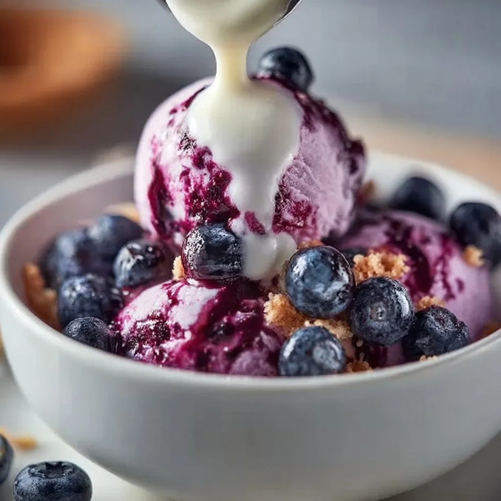 Blueberry Greek Frozen Yogurt