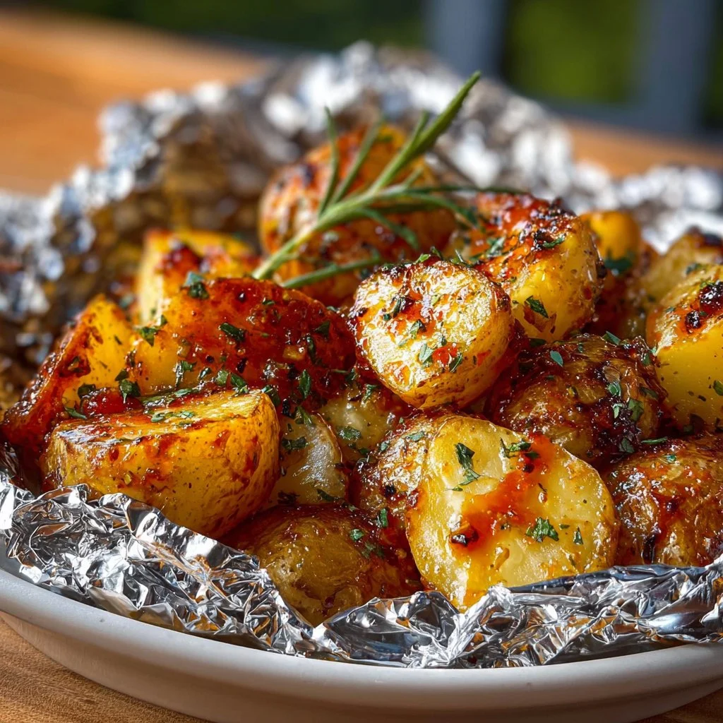 Campfire Foil Packet Potatoes: Easy Grilling Delight!