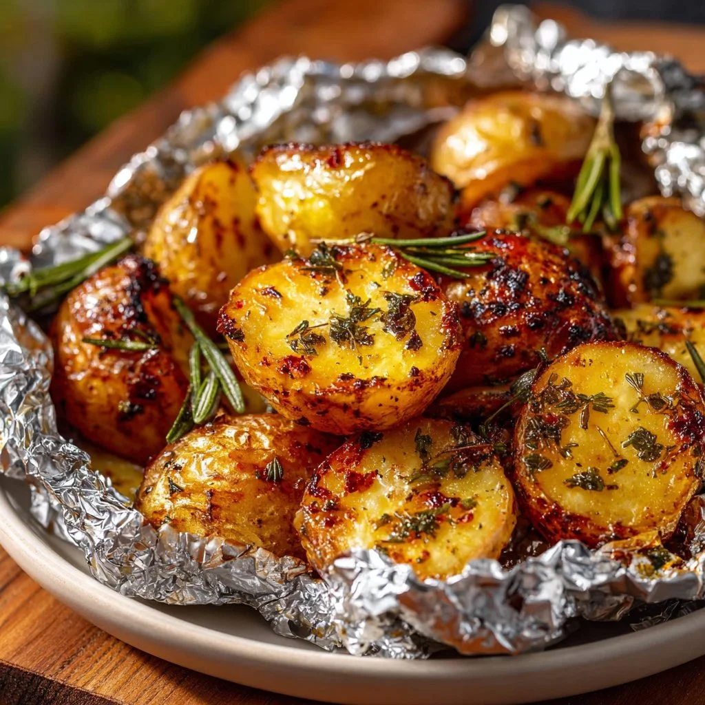 Campfire Foil Packet Potatoes: Easy Grilling Delight!