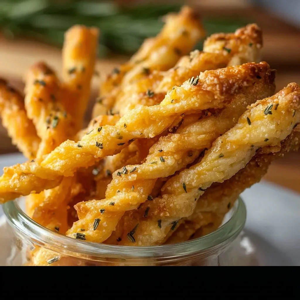 Cheddar & Herb Cheese Straws Perfect for Home Snacking Delight
