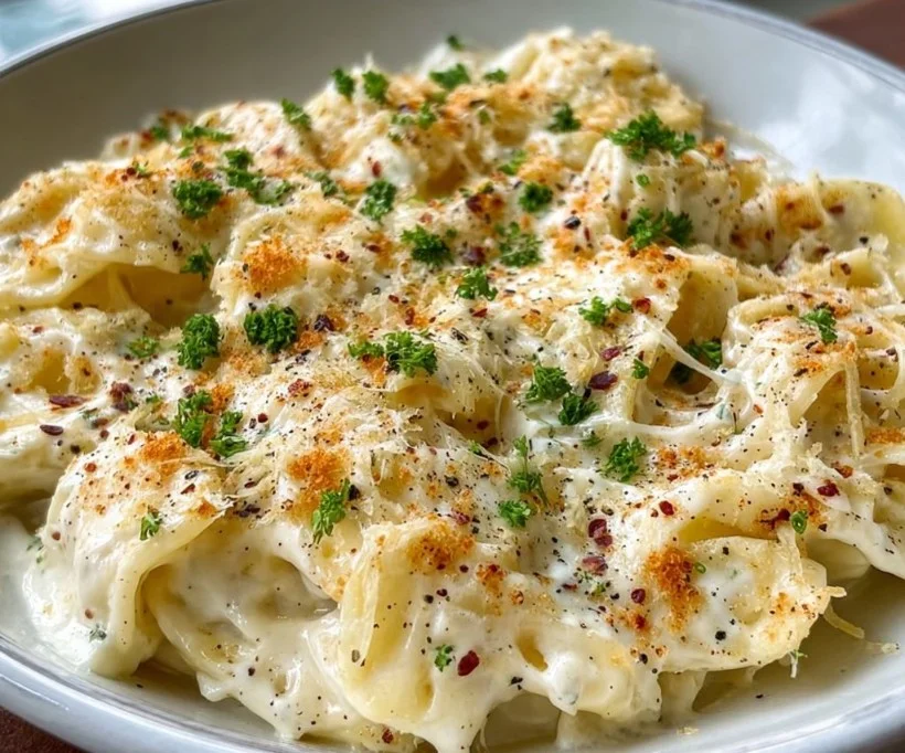 Cottage Cheese Alfredo Pasta