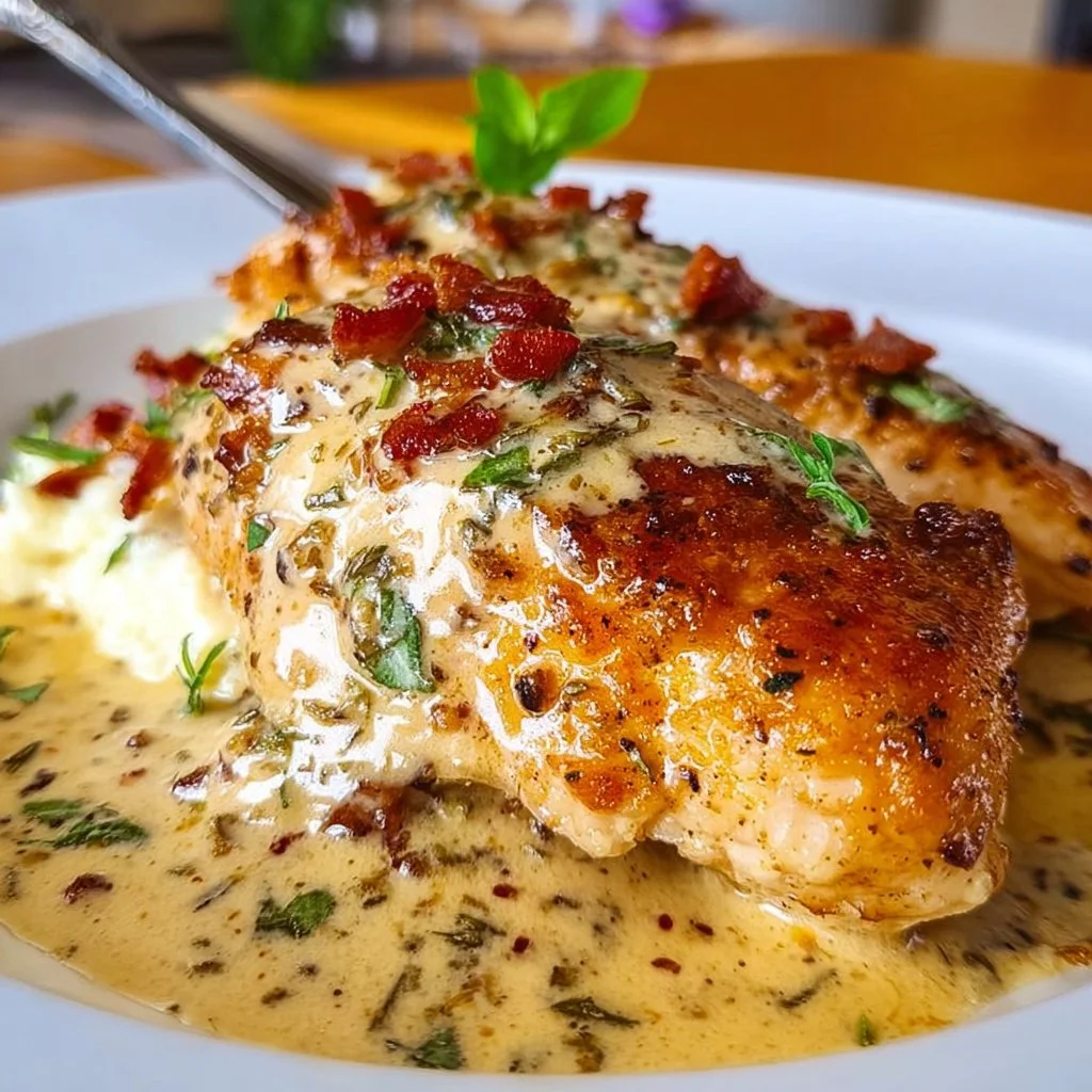 Delicious creamy garlic marry me chicken served on a plate