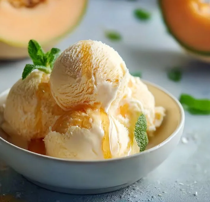 Delightful Cantaloupe Sea Salt Ice Cream for Summer Bliss