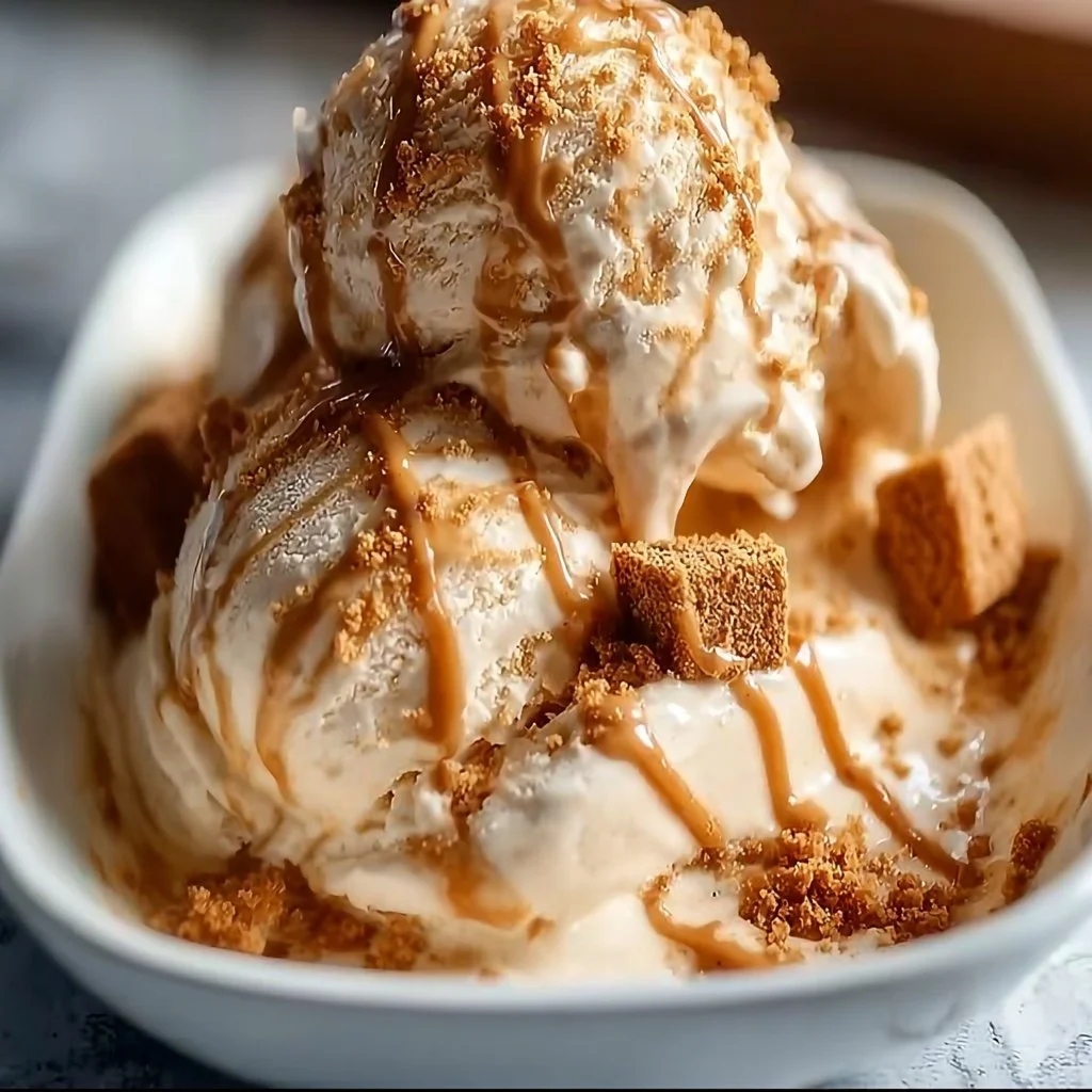 Delightful Homemade Biscoff Ice Cream