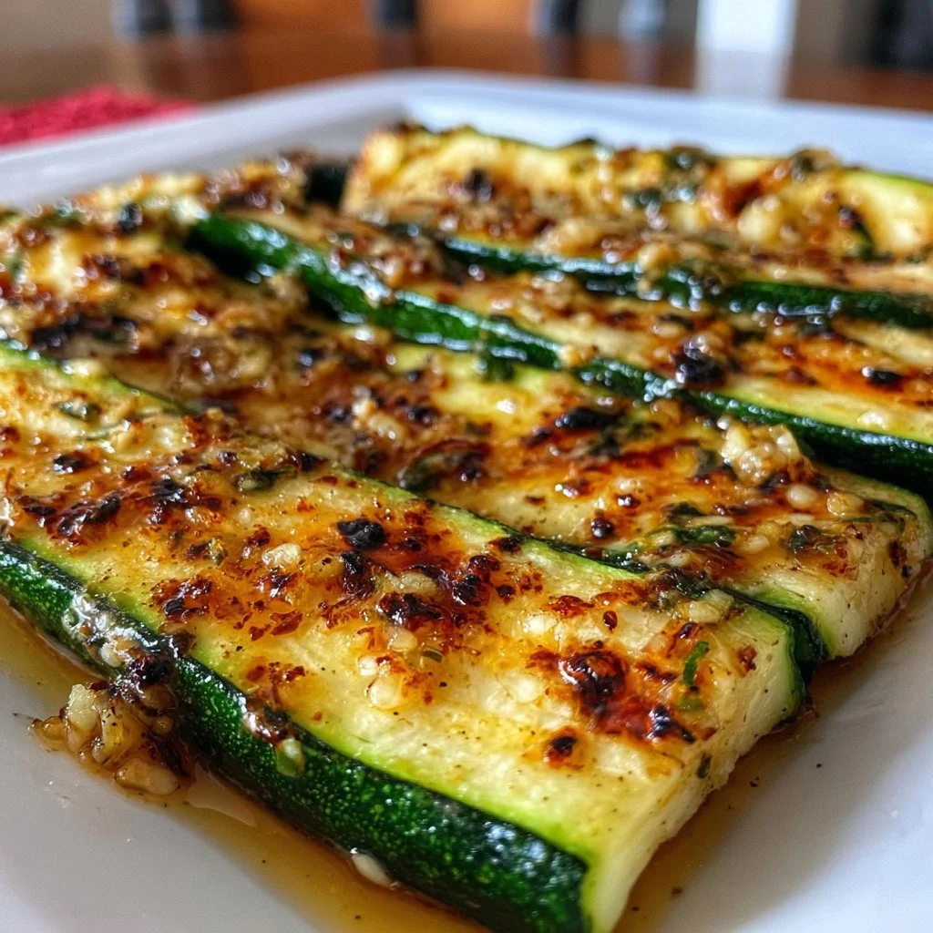 Delicious garlic butter zucchini served in a bowl, showcasing vibrant flavors.
