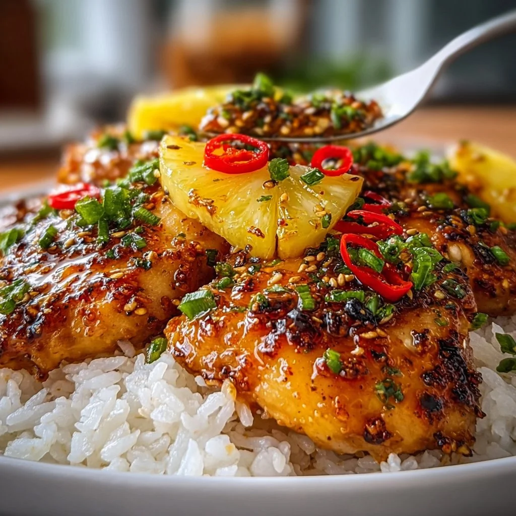 Hawaiian Chicken with Coconut Rice