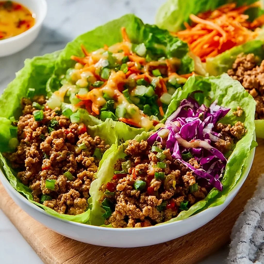 Healthy Ground Turkey Lettuce Wrap Bowls