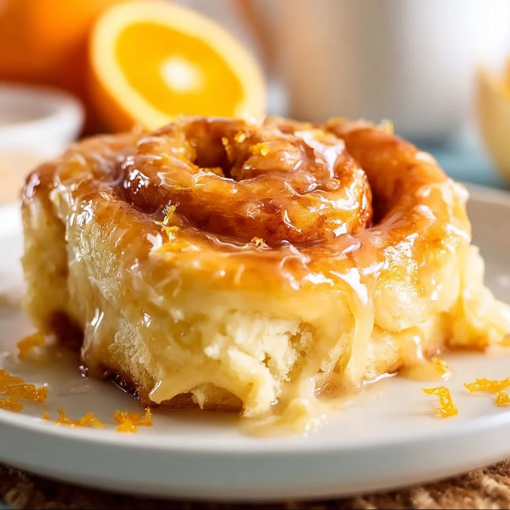 Homemade Glazed Orange Rolls