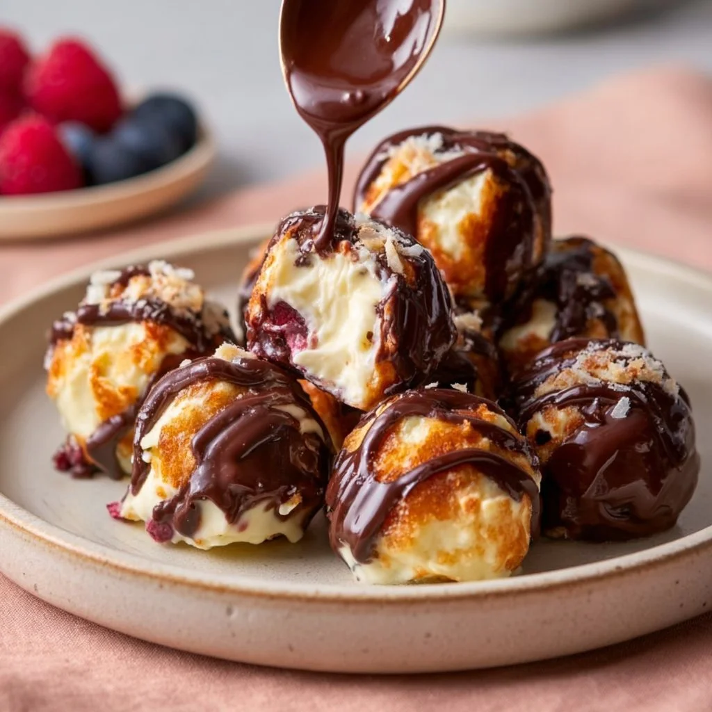 Magic Shell Frozen Yogurt Bites