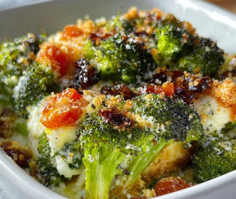 Delicious Mediterranean Broccoli Bake, a healthy vegetable dish