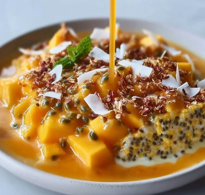 Passionfruit Mango Coconut Chia Crunch for a Tropical Treat