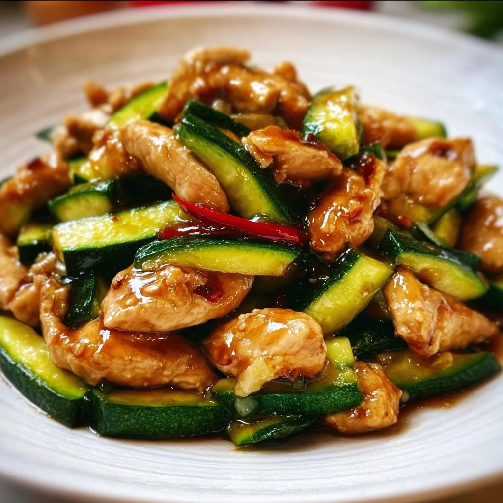 Quick Chicken Zucchini Stir Fry with fresh vegetables and tender chicken