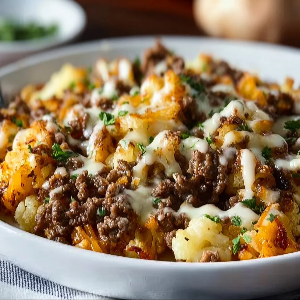 Savory Cauliflower and Ground Beef Hash: A Cozy Comfort Dish