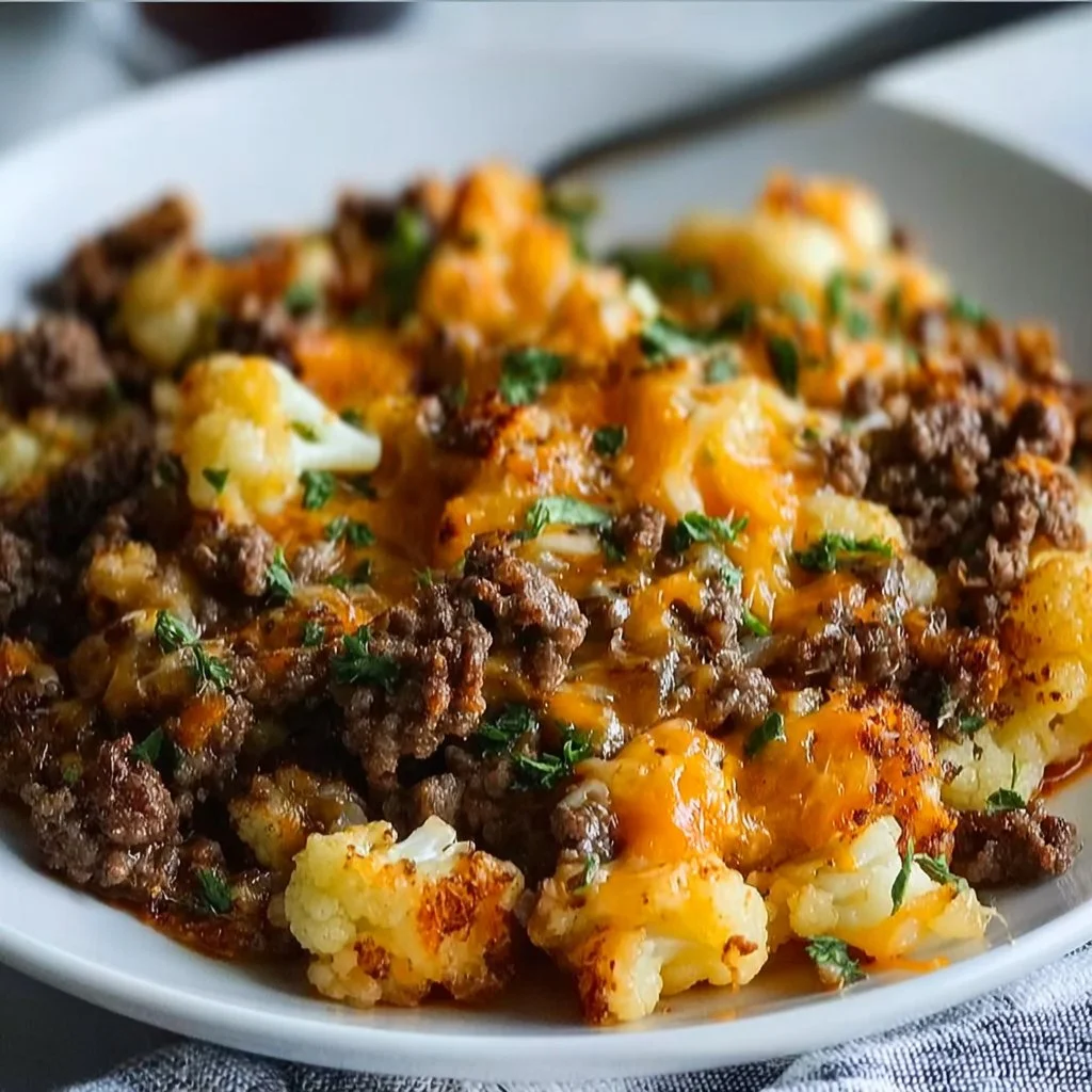 Savory Cauliflower and Ground Beef Hash: A Cozy Comfort Dish