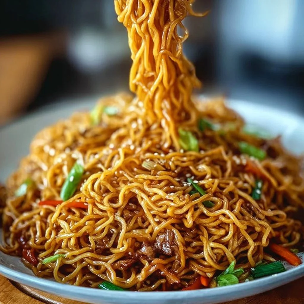 Savory Soy Sauce Pan Fried Noodles Ready in 10 Minutes