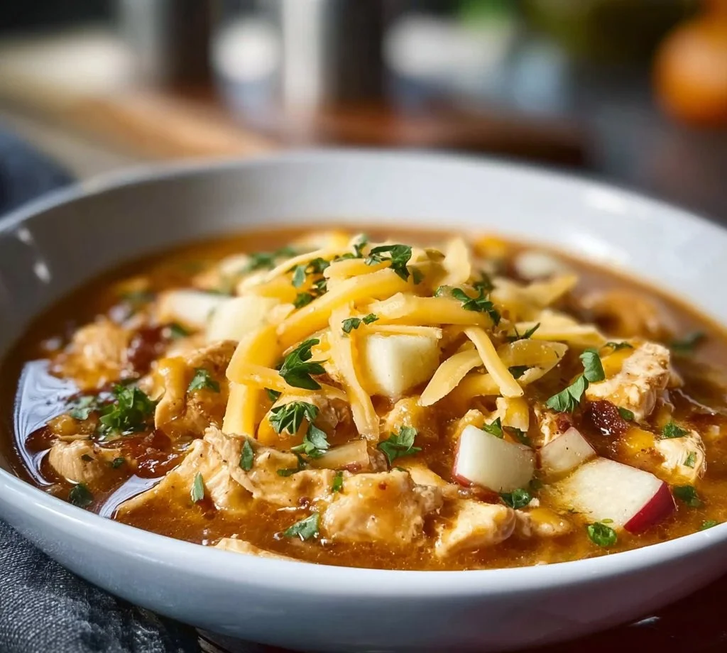 Savory White Cheddar Apple Chicken Chili for Cozy Nights