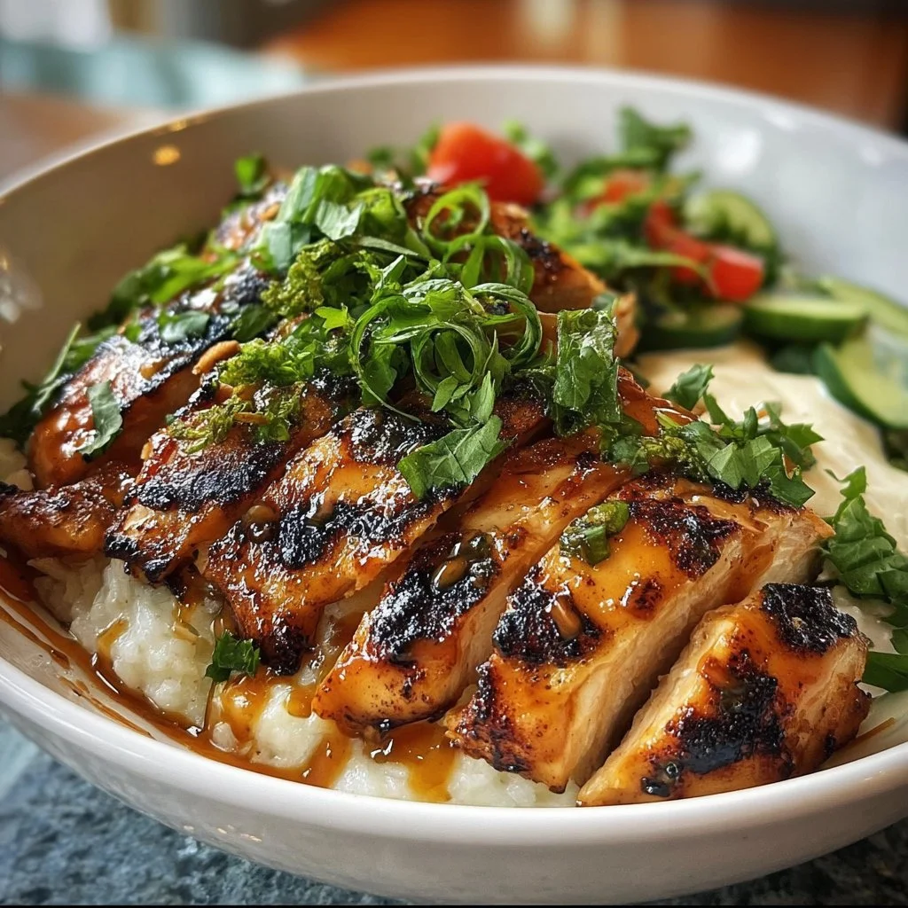 Smoky Grilled Chicken Bowl with Lime Cream