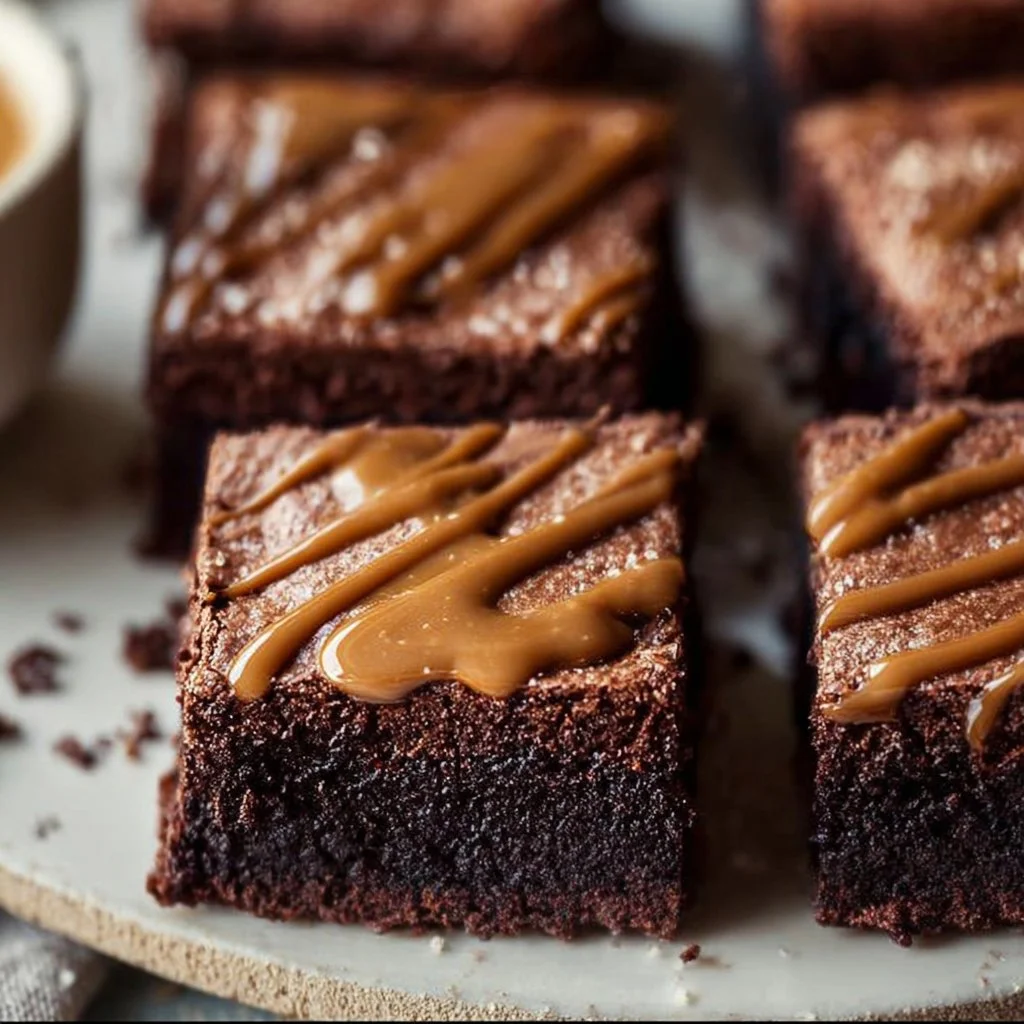 Delicious coffee brownies topped with chocolate and coffee sprinkles