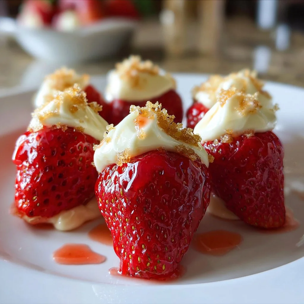 Deviled Strawberries (Made with a Cheesecake Filling)