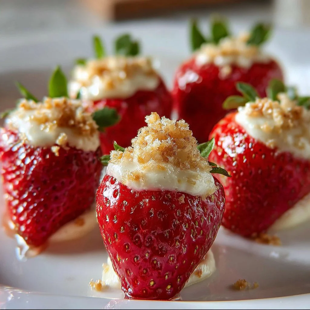 Deviled Strawberries (Made with a Cheesecake Filling)