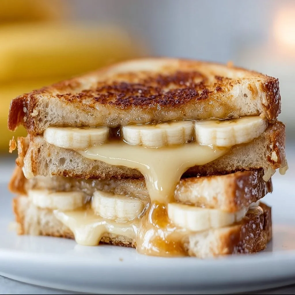 Irresistible Honey Banana Grilled Cheese Sandwich Delight