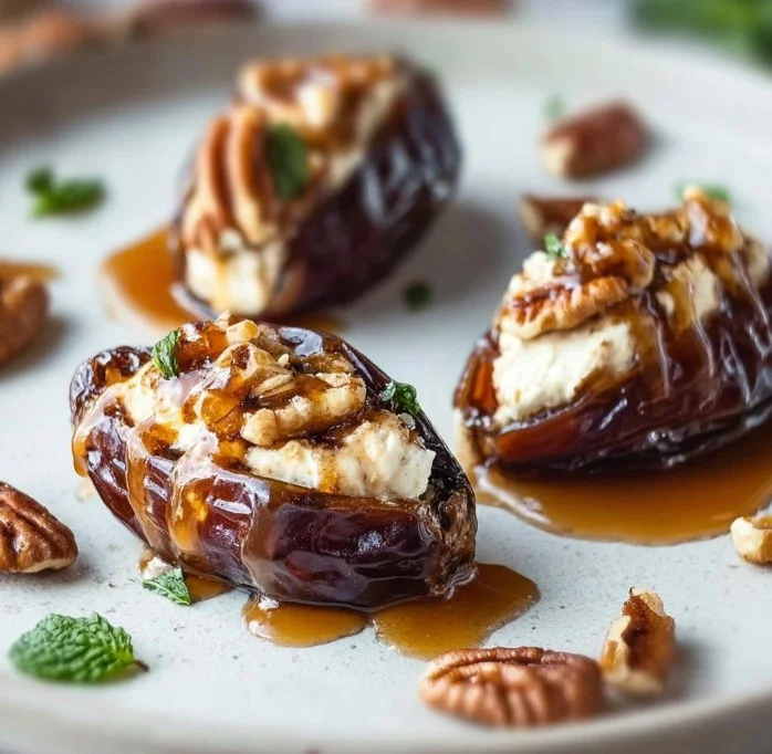 Irresistible Mascarpone Stuffed Dates with Maple Drizzle Recipe