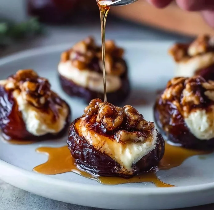 Irresistible Mascarpone Stuffed Dates with Maple Drizzle Recipe