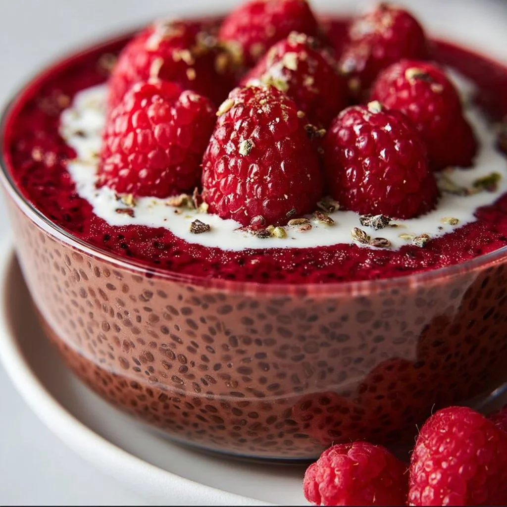 Raspberry Chocolate Chia Pudding for a Guilt-Free Delight