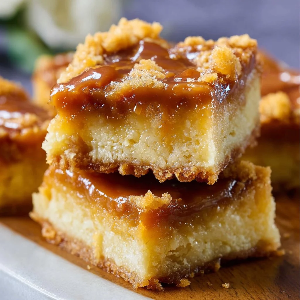 Salted Caramel Gooey Butter Bars