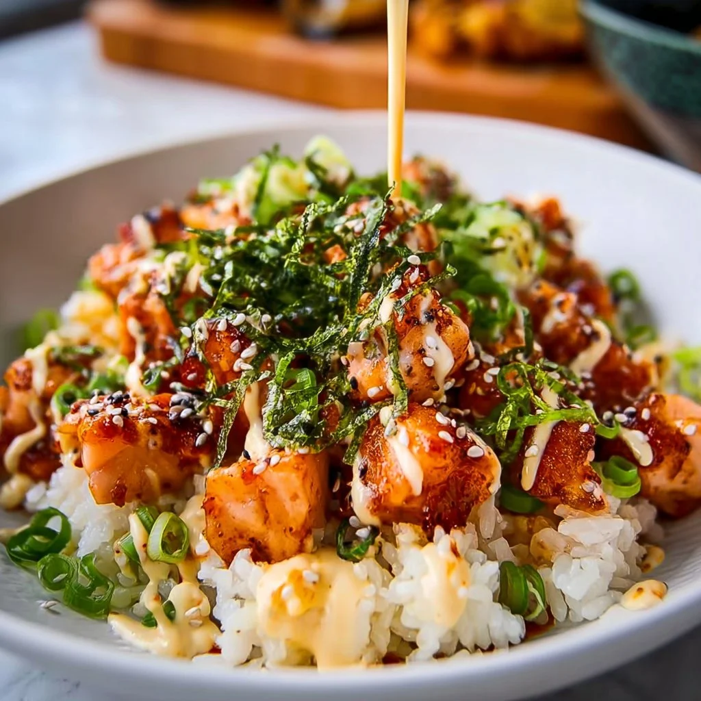Spicy Salmon Rice Bowls