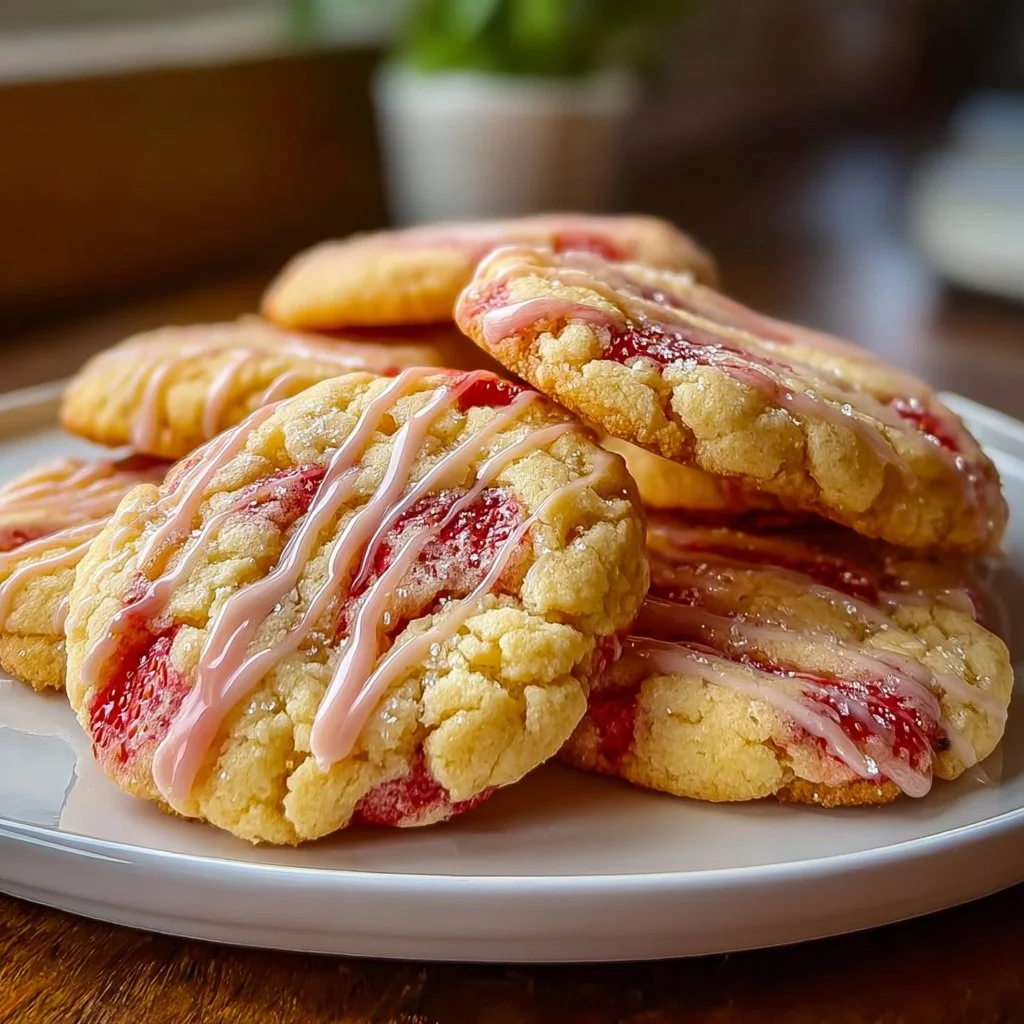 Delicious strawberry lemonade cookies perfect for summer treats