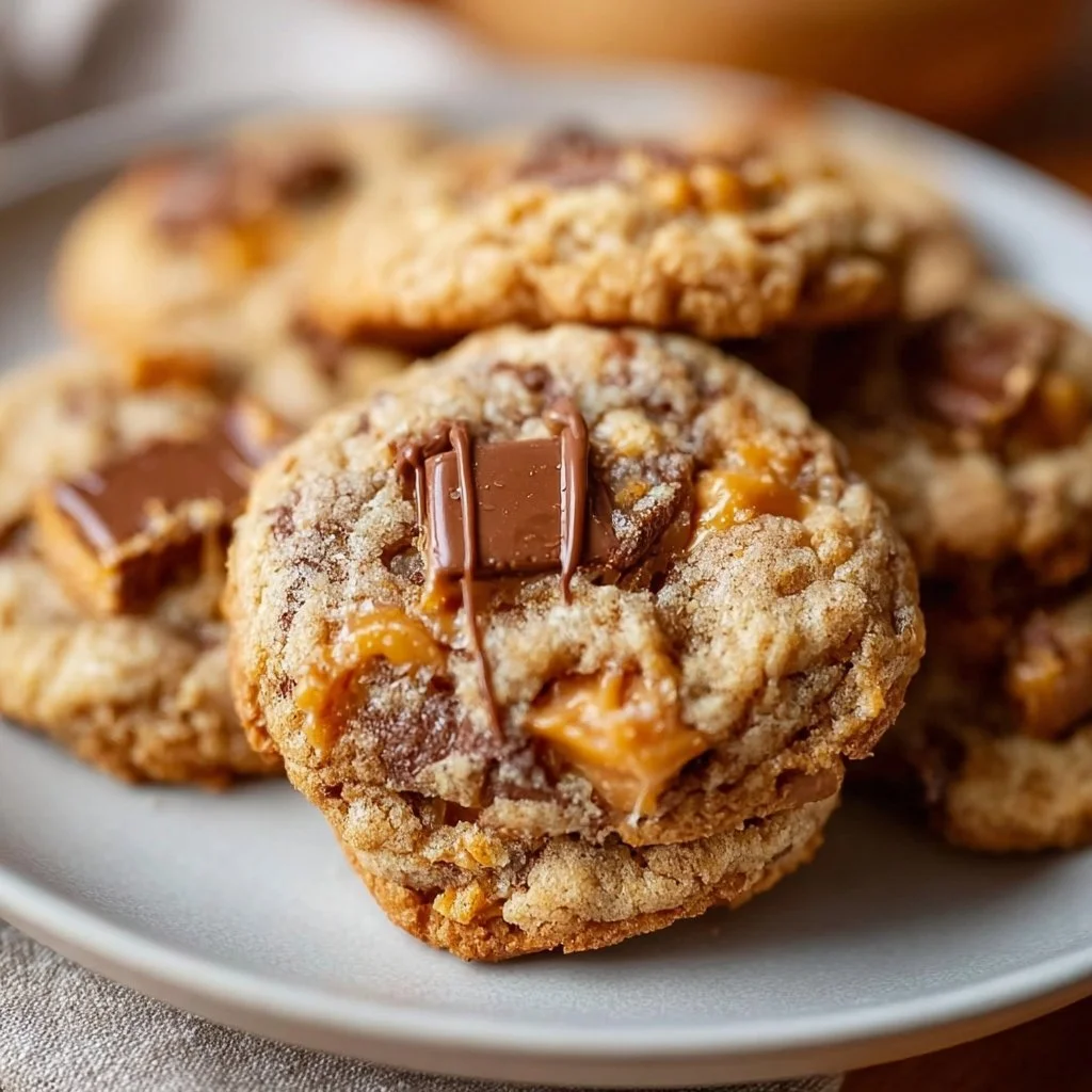 Thick and Chewy Peanut Butter Butterfinger Cookies You’ll Love
