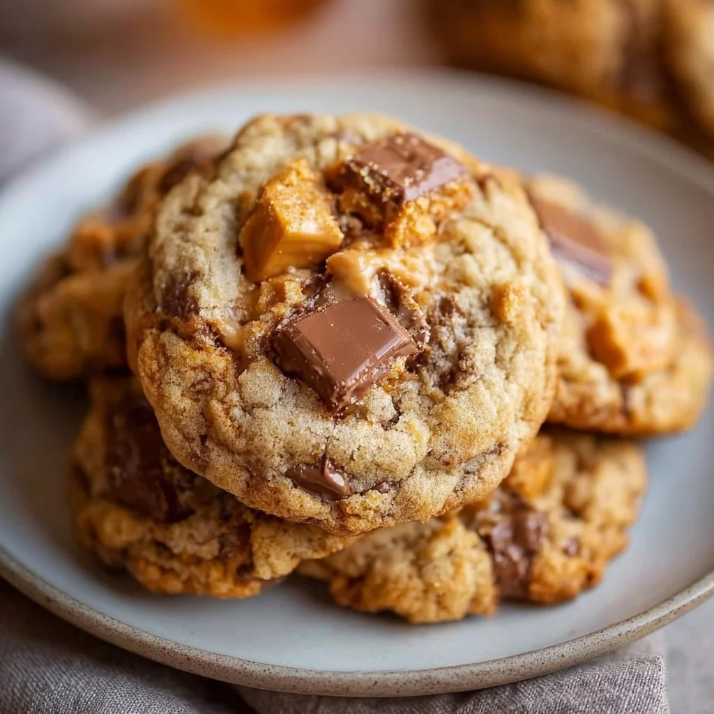 Thick and Chewy Peanut Butter Butterfinger Cookies You’ll Love