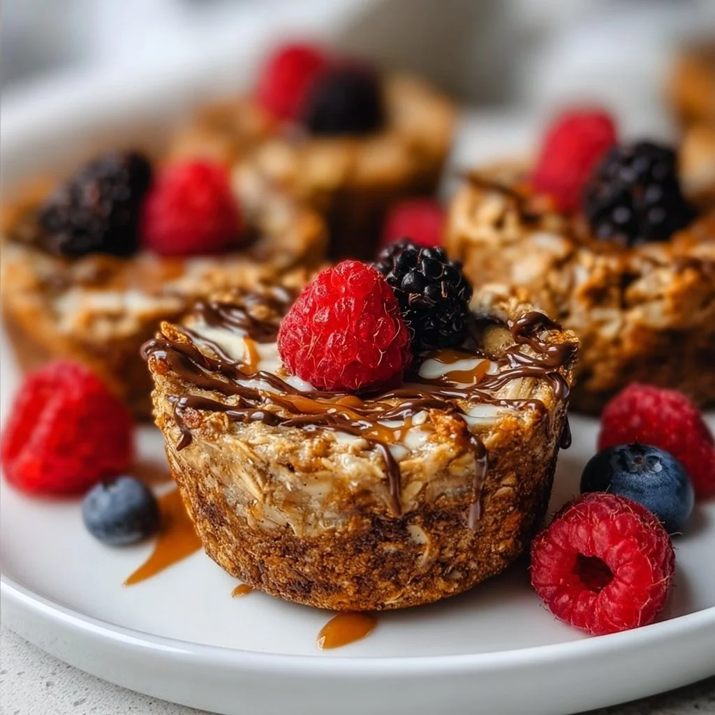 Delicious baked oatmeal cups ready for breakfast or a healthy snack